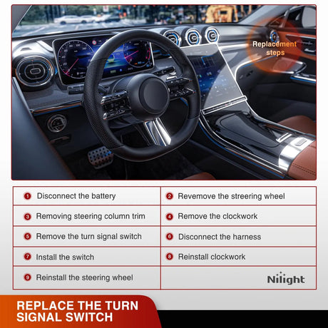 2015-2019 Ford F-150 F-250 F-350 F-450 F-550 Super Duty Turn Signal Switch Nilight