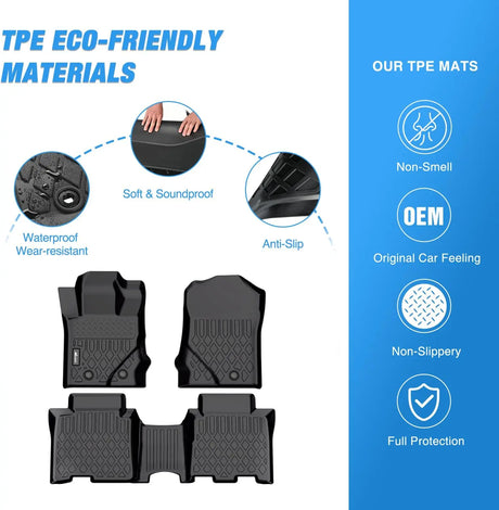 2021-2024 Ford Bronco 4 Door TPE Floor Mats Nilight