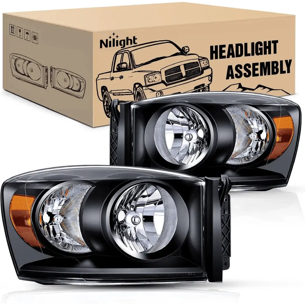 Dodge RAM 2500/3500 06-09 Projector Headlights CCFL Halos &amp; DRL In Smo