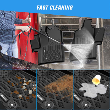 Floor Mat TPE Floor Mats for Ford Transit 150 250 350 350HD Vinyl Floor 2022 2023 2024 2025 2026 (Not for Connect) All Weather Custom Fit Heavy Duty Floor Liners