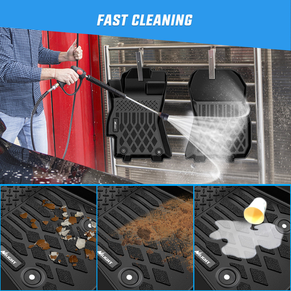 Nilight TPE Floor Mats for Subaru Outback Legacy 2010 2011 2012 2013 2014 All Weather Custom Fit Heavy Duty Floor Liners