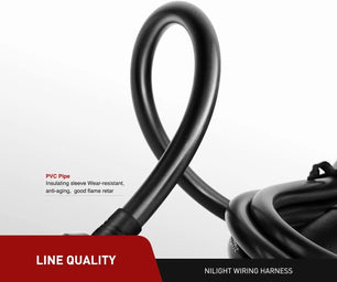 Wiring Harness Kit 14FT Cigarette Lighter Socket Extension Cord Cable 12V/24V (Black)