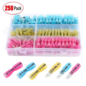 Accessories 250Pcs Heat Shrink Quick Disconnect Spade Connectors Male and Female