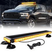 29.5 Inch Roof Top Amber Strobe Lights 56LED Hazard Emergency Warning Light Bar Magnetic Mount