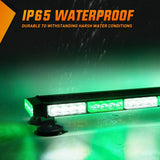29.5 Inch Roof Top Green White Strobe Lights 56LED Hazard Emergency Warning Light Bar Magnetic Mount Nilight