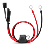 Wiring Harness Kit 2FT SAE DC Extension Cable Ring Terminal Harness Wire 2Pin Plug Cable