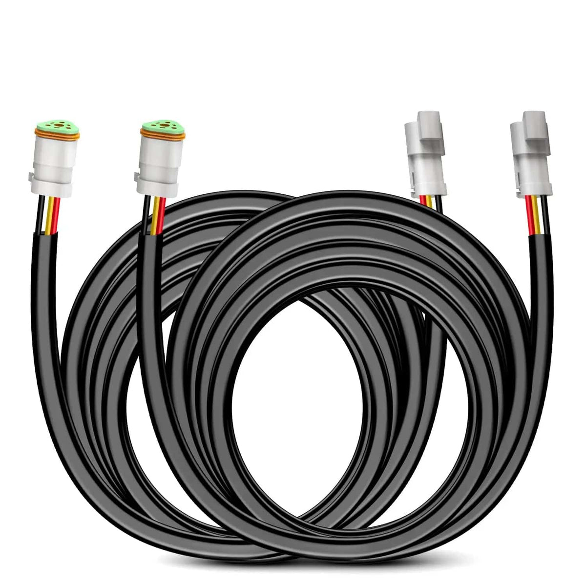 2PCS 16AWG 10FT Wire Extension Kit 3Pin Socket DT Connector - Nilight