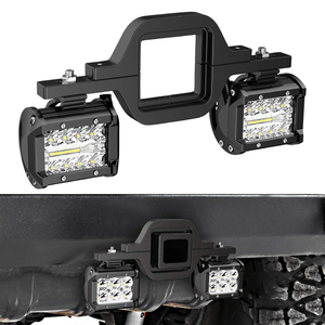2 Pcs 4 Inch 60W Led Pods with 2 Inch Tow Hitch Mounting Brackets Backup Reverse Lights Rear Light Bar for Pickup