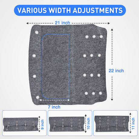 Nilight RV Step Covers 3 Pack 22 inch, Fits 9-11Inch Deep Camper Steps Adjustable Wrap Around RV Step Rug with Spring Works on Electrical & Manual RV Stairs Carpet for Camper Trailers Steps Outside, Gray