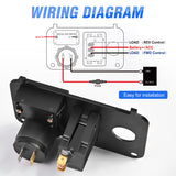 Nilight Golf Cart Key Switch Console Panel 9V-48V DC with Forward Reverse 3PIN Rocker Switches 4.8A Dual USB Quick Charger LED Digital Voltmeter for EZGO TXT PDS