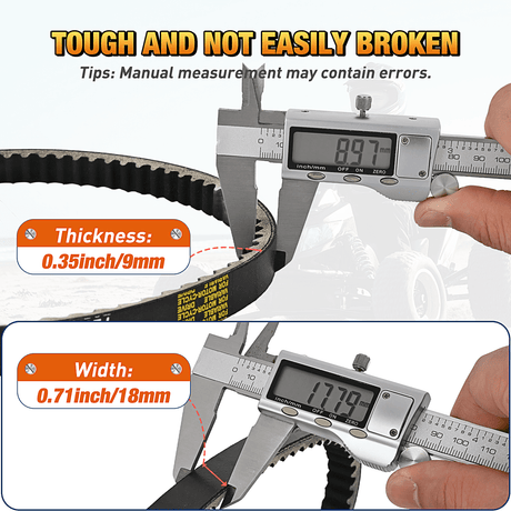 Vehicle Parts & Accessories 725 Go Kart Drive Belt Fit for Hammerhead 80T Mudhead 208R 14704 Trailmaster Mid Karts MB200 XRX Mud Head Go Kart 6.5HP Engine 30 Series Torque Converter Belt Replacement 9.100.018-725, 3 Pack