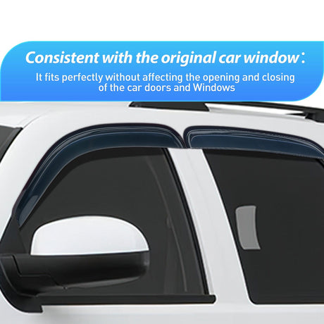 Nilight Window Rain Guards for Chevy Tahoe/GMC Yukon 2007 2008 2009 2010 2011 2012 2013 2014, Out-Channel Window Visors Vent Wind Deflectors-4PCS