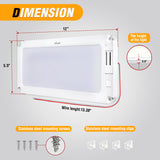 LED Interior Light 4PCS 12.5 Inch 3 Color Ceiling Light | 96LEDs with Dimmable 3100K to 6500K Lighting Memory Function and 12V-30V Compatibility for RV Enclosed Cargo Trailer Van Boat