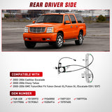 Power Window Regulator with Motor Rear Driver Side,Compatible with Cadillac Escalade/Chevy Tahoe/GMC Yukon 2002 2003 2004 2005 2006,Rear Left,748-228