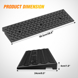 Nilight 1.6Inch Rise Curb Ramps, Heavy Duty Rubber Driveway Threshold Shed Ramp for Sidewalk Cars Lawn Mower Wheelchairs Motorcycles, 3300lbs Load Capacity
