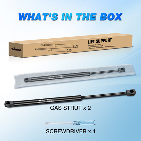 Nilight Rear Hatch Struts 6151 for Chevy Tahoe Suburban 1500/2500 2005-2006, Tailgate Lift Supports Rear Door Shocks 24 Inch for GMC Yukon XL 1500/2500 Denali 2005-2006 Sport Utility, 2PCS Set Rod