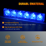 Nilight 12LED Emergency Strobe Traffic Advisor Light Bar 2 in 1 Blue Dash Warning Safety Flashing Lights Front/Rear Windshield Construction Lights for Trucks Cars Plow Police Firefighter Vehicles