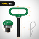 Trailer Hitch 5/8 Inch Diameter Heavy Duty Ultra Strong Neodymium Magnet Trailer Hitch Pin Green for Lawn Mower, Tractor, Towing Cargo, ATV Trailer