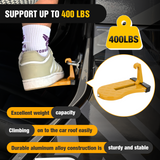 Nilight Car Door Step for Roof Access Universal Car Step Hook for Roof SUV Trucks Folding Aluminum Alloy Vehicle Door Latch Step Pedal With Glass Breaker Safety Hammer, Max Load 400lbs, 2 Pack Yellow