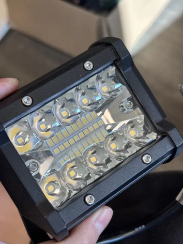 4 Inch 60W Triple Row Spot Flood LED Pods (Pair) W/ Pillar Hood Bracket Clamp Holder | 16AWG Wire 3Pin Switch (25% OFF Final Checkout)