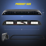 Third Brake Light Tail High Mount 3rd Stop Cargo Reverse Lights Smoked Lens Compatible with Ford F150 2015 2016 2017 2018 2019 2020 Super Duty F250 F350 2017+ Ranger 2019+ Maverick 2022+