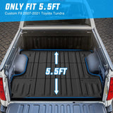 Nilight Truck Bed Mat 5.5 FT for 2007-2021 Toyota Tundra, TPE Heavy-Duty Pick-up Bed Liner for Toyota Tundra Accessories, Anti-Slip Texture, All Weather Protection