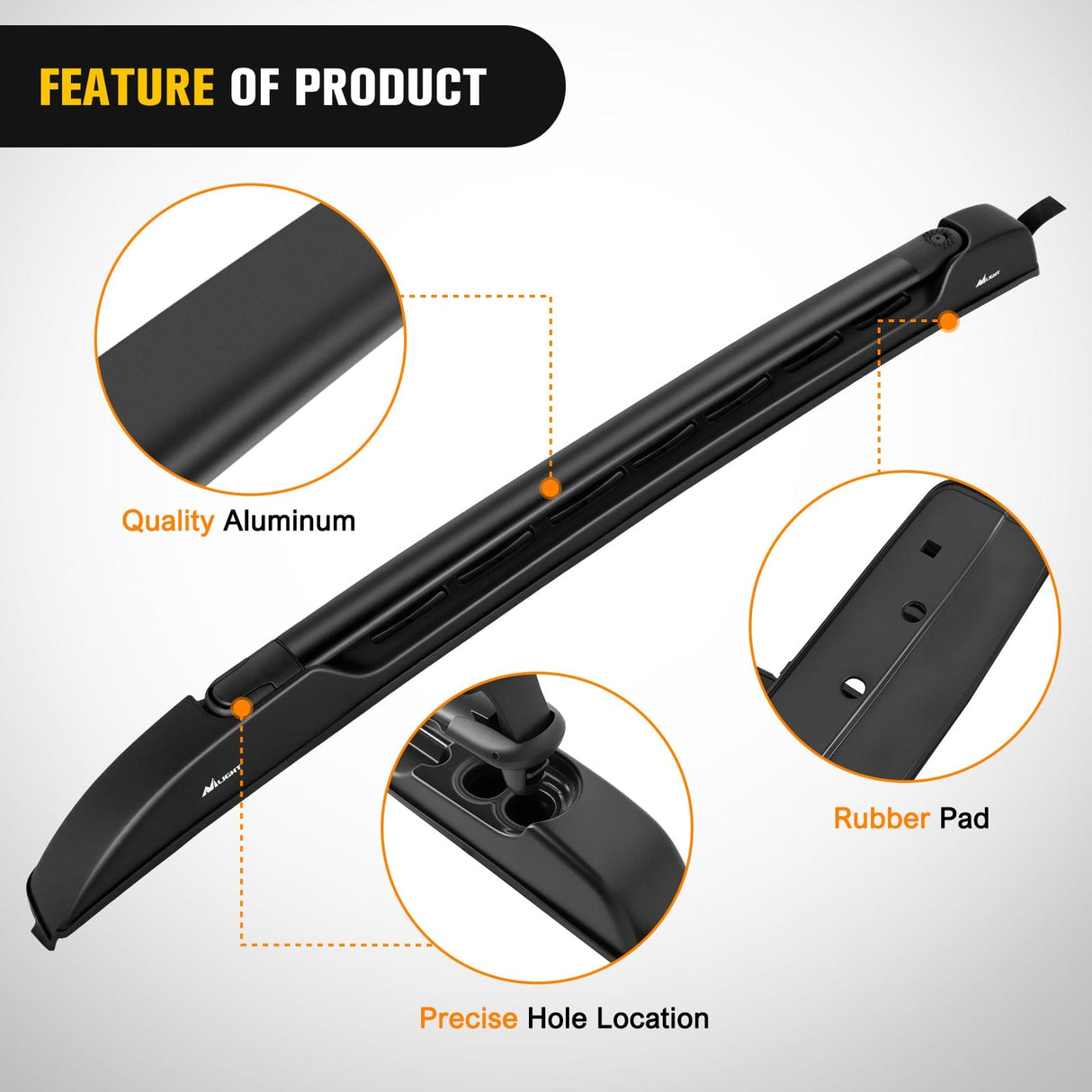 Nilight Aluminum Roof Rack Cross Bars Fit for Toyota Tacoma Double Cab 2005-2023