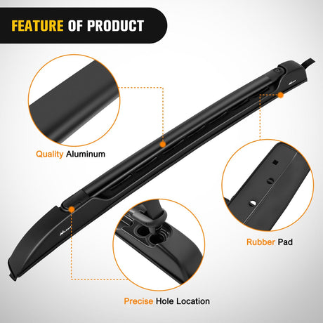 Nilight Aluminum Roof Rack Cross Bars Fit for Toyota Tacoma Double Cab 2005-2023