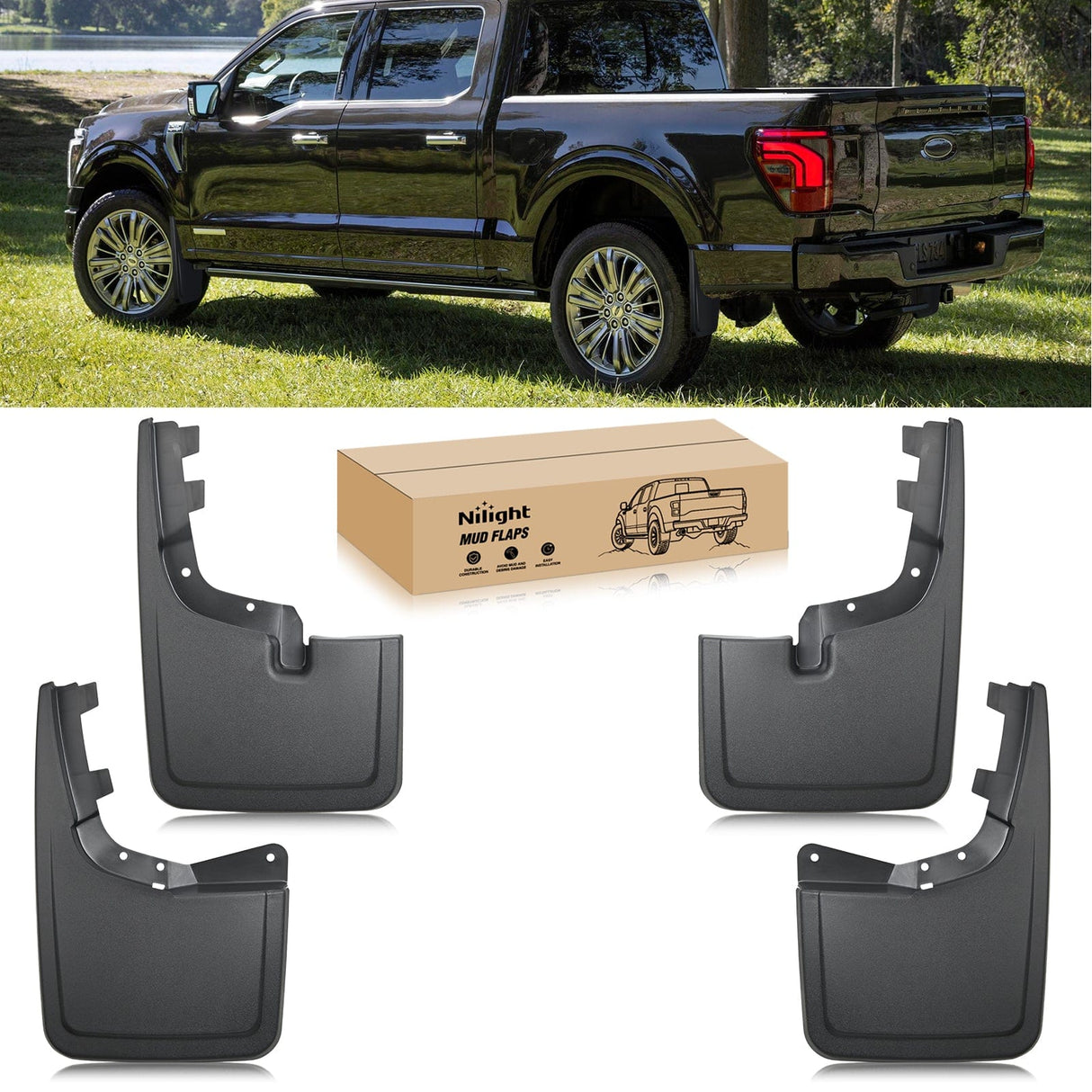 Nilight Mud Flaps for Ford F150 2021 2022 2023 2024 2025