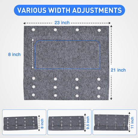 Nilight RV Step Covers 3 Pack 23 inch, Fits 8-11Inch Deep Camper Steps Adjustable Wrap Around RV Step Rug with Spring Works on Electrical & Manual RV Stairs Carpet for Camper Trailers Steps Outside, Gray