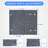 Nilight RV Step Covers 1 Pack 18 inch, Fits 8-11Inch Deep Camper Steps Adjustable Wrap Around RV Step Rug with Spring Works on Electrical & Manual RV Stairs Carpet for Camper Trailers Steps Outside, Gray