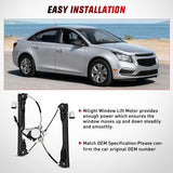 751-739 Power Window Regulator with Motor for Front Driver Side Compatible with Chevy Cruze 2012 2013 2014 2015 2016 Chevy Cruze Limited Front Left Side