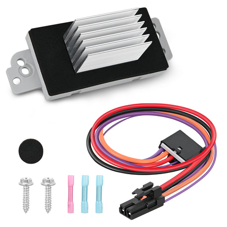 Nilight HVAC Blower Motor Resistor Complete Kit with Harness Fit for Chevy, GMC Vehicles - Silverado, Tahoe, Suburban, Sierra, Yukon XL Replaces 1581773, 89018778, 89019351, 19260762, 15-80567