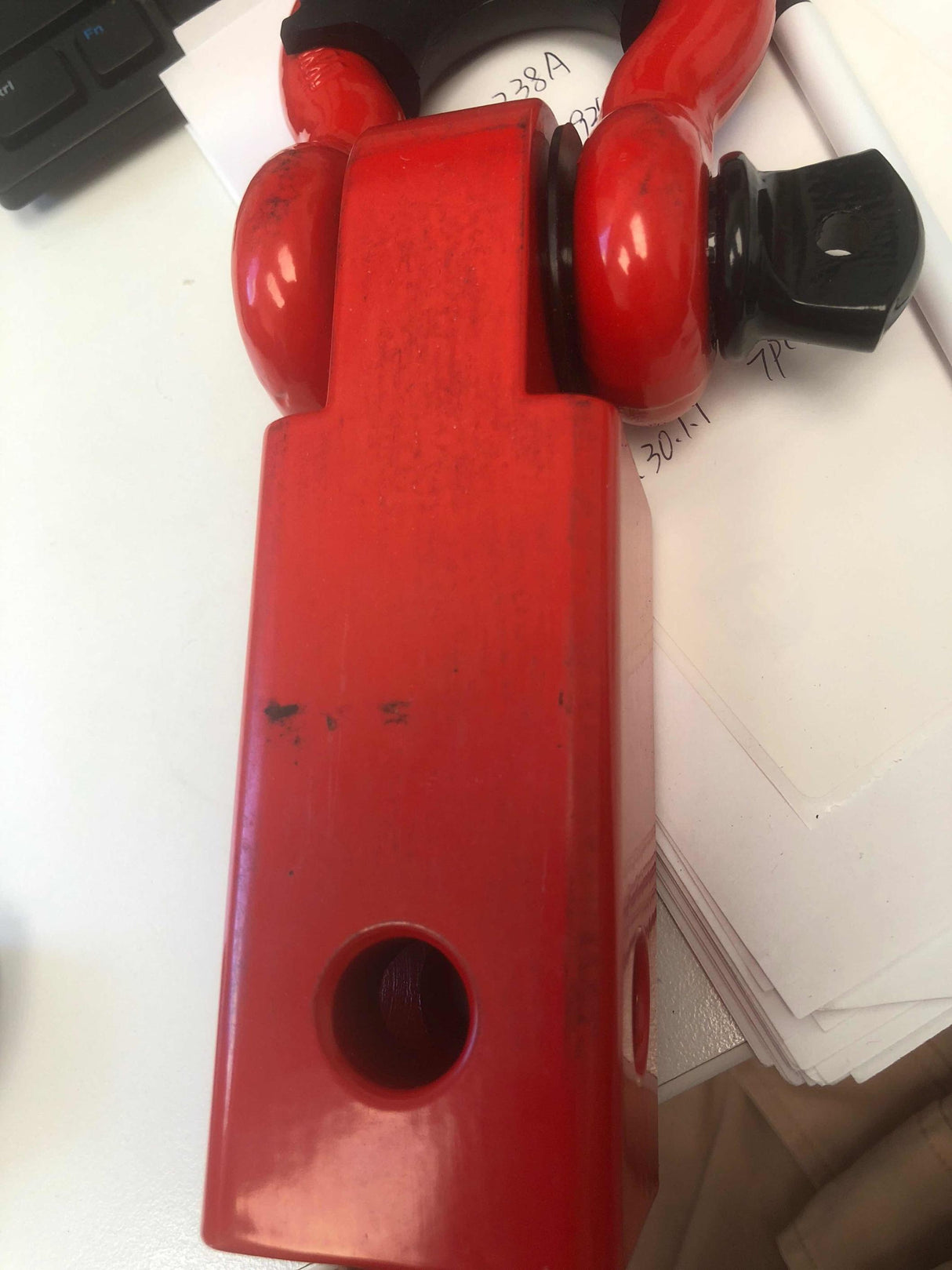 2 Inch Shackle Hitch Receiver 3/4 Inch D Ring Kit Red (25% OFF Final Checkout)