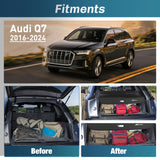 Nilight 2016-2025 Audi Q7 Retractable Trunk Cargo Cover With Trunk Storage Net