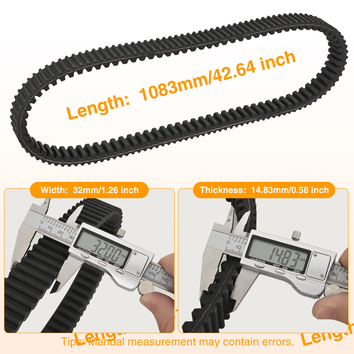 Nilight Drive Belt 3211149 Replacement for Polaris Ranger Extreme Badass CVT Drive Belt Fit for 2013-2019 Polaris Ranger XP 900 1000, 570, Crew 900 ACE 325 Models and More, EPS, Premium, Deluxe,1 Pack