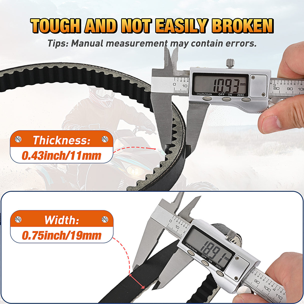 743-20-30 CVT Drive Belt Fit for GY6 125cc 150cc 152QMI/157QMJ Short-Case Engine Roketa, Taotao, Vespa, Jonway, Belts for Go Kart, Scooter, ATV, 1 Pack