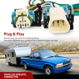 4 Pin Trailer Wiring Harness 55359 Vehicle Side Custom for 1998 1999 2000 2001 2002 2003 2004 Chevrolet S10 GMC Sonoma Isuzu Hombre Trailer Light Harness Tow Hitch Wiring