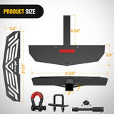 Trailer Hitch Hitch Step 2 Inch Receiver Universal Trailer Hitch Step Armor with Anti-Theft D-Ring Shackle Hitch Lock Stabilizer Anti-Slip Design Rear Bumper Guard for Pickups Trucks Vans SUVs ATVs