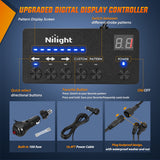 Nilight Led Strobe Light 144 LED Strobe Traffic Advisor Light Bar Blue White with Controller 2 in 1 Automotive Emergency Warning Flashing Police Windshield Lights Bars for Cars Tow Plow Trucks Construction Vehicles