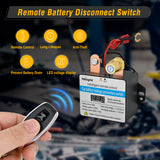 Nilight Remote Battery Disconnect Switch 12V 24V 360A Car Smart Anti-Theft Kill Switches Upgrade Prevent Power Drain with Wireless Remote Control Relay Fobs Voltmeter Display for Auto Truck RV Boat