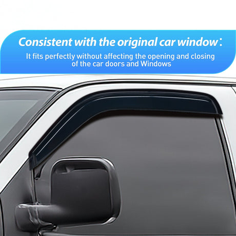 Nilight Tape-On Rain Guards for Chevrolet Chevy Express Van 1500 1996-2014 2010 2011 2012 2013 1014, Window Visors Vent Wind Deflectors-2PCS
