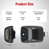 License Plate Lights Compatible with 2005 2006 2007 2008 2009 2010 2011 2012 2013 2014 2015 Toyota Tacoma 2000-2013 Tundra Black Housing 6000K White 2PCS Pack size