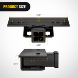 Trailer Hitch Step Hitch Bumper Mount 2 Inch Receiver Bolt-On Bike Hitch Receiver Tube Trailer Truck RV Cargo Receiver Hitch 5000 Lbs Powder Coated
