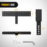 Nilight Hitch Step with 2Inch Hitch Receiver Rear Bumper Guard Protector 23.5 Inch with 5/8Inch Hitch Pin Clip Upgraded Textured Black Anti Slip Hitch Step Bar for Pickup Truck Car SUV