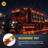 3.9 Inch Amber Red LED Fender/Side Marker Light (10 Pcs)