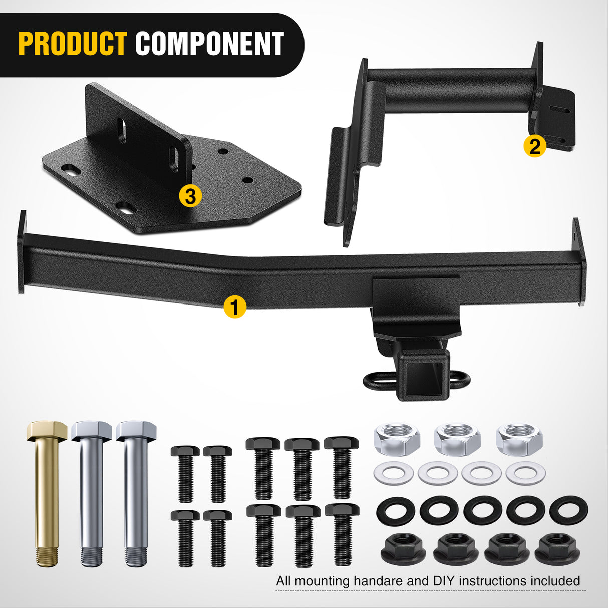 2 Inch Receiver Tow Hitch for 2020-2025 KIA Telluride All Styles