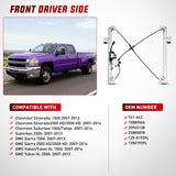 741-442 Power Window Regulator Front Driver Side with Motor Compatible with Chevrolet Silverado 1500 2007-2013 Tahoe GMC Yukon Sierra 1500 2007 2008 2009 2010 2012 2013