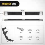 Nilight Running Boards for 2015 2016 2017 2018 2019 2020 2021 2022 2023 2024 2025 Ford F-150 SuperCrew Cab 2017 2018 2019 2020 2021 2022 2023 2024 2025 Ford F250 F350 Super Duty Crew Cab 6 Inch Stainless Steel Bolt-on Side Step Nerf Bars