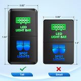 LED Light Bar & Spot Lights Dual Push Button Switch 12V ON Off Switches with Connector Wire Kit 1.54Inch x 0.83Inch Replacement for Toyota Tacoma Tundra 4Runner FJ Cruiser Hilux Fortuner